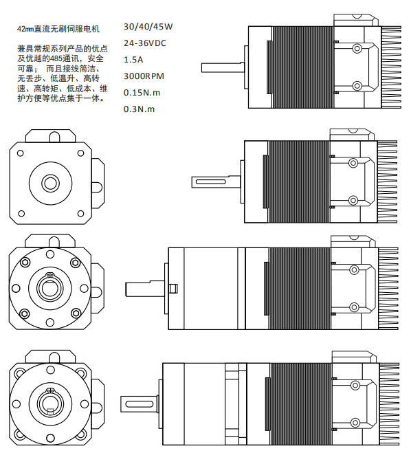 42mm直流無刷伺服電機(jī)參數(shù)