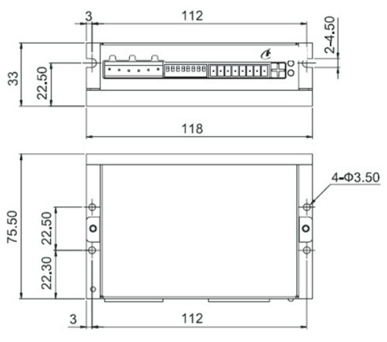 數(shù)字型步進電機驅動器安裝尺寸